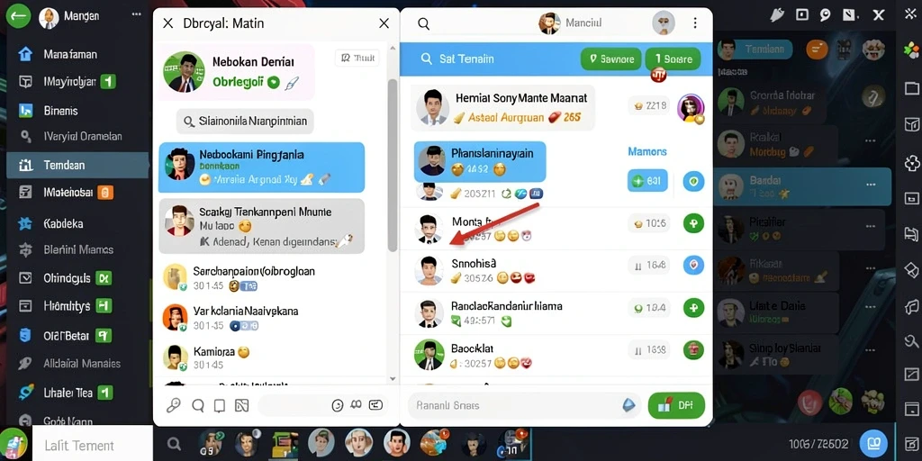 Screenshot menunjukkan komunitas pemain aktif dalam turnamen.