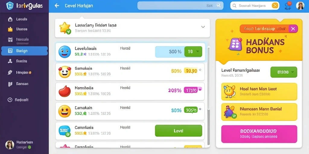 Level menantang yang harus diselesaikan.